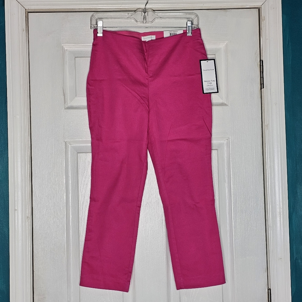 NWT Charter Club Preppy Pink Pants 6P